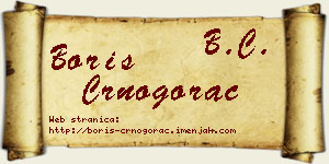 Boris Crnogorac vizit kartica